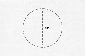 90 inch round white linen table cloth